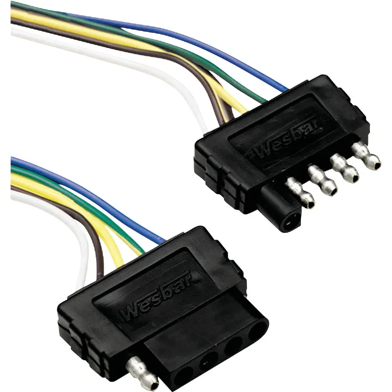 Reese Towpower 5-Way Flat Trailer Connector Kit – 60-Inch Loop Cable With Vehicle & Trailer Ends 1