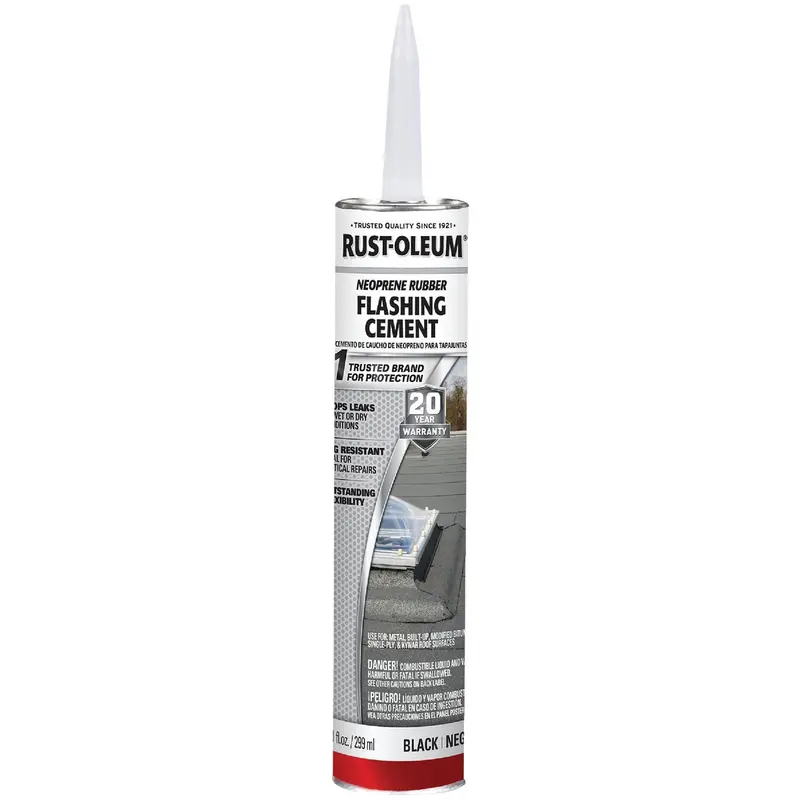 Rust-Oleum 10.1-Ounce Black Neoprene Rubber Flashing Sealant 1