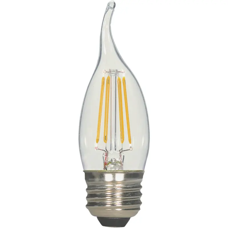 Satco Nuvo 60W Equivalent Warm White Ca10 Led Decorative Bulb – 2-Pack, Medium Base 1