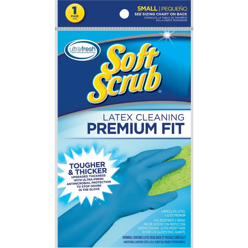 Soft Scrub Premium Fit Latex Gloves – Small Size, Durable Rubber Construction 1