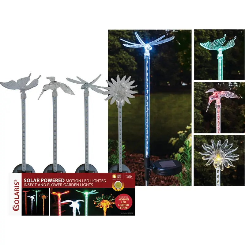 Solaris 31-Inch Solar-Powered Stake Light – Acrylic Lawn Ornament 1