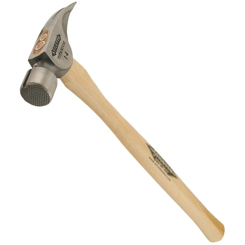 Stiletto Framing Hammer – 14-Ounce Milled-Face With Straight Hickory Handle 1