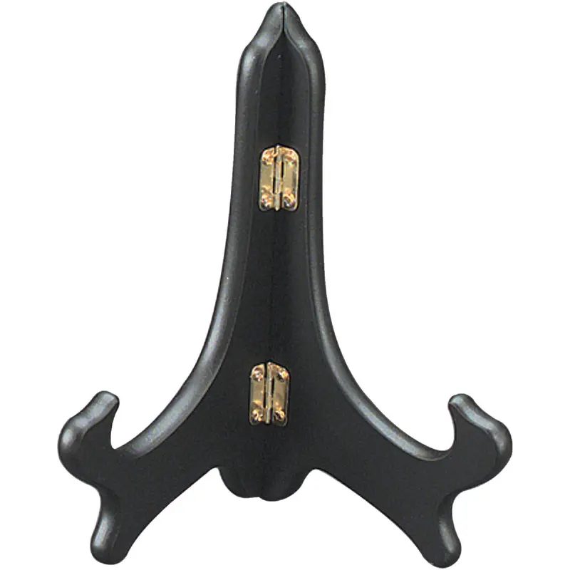 Tripar Adjustable Ebony Plate Stand – 4" To 6-1/2" Height, Elegant Display Base 1