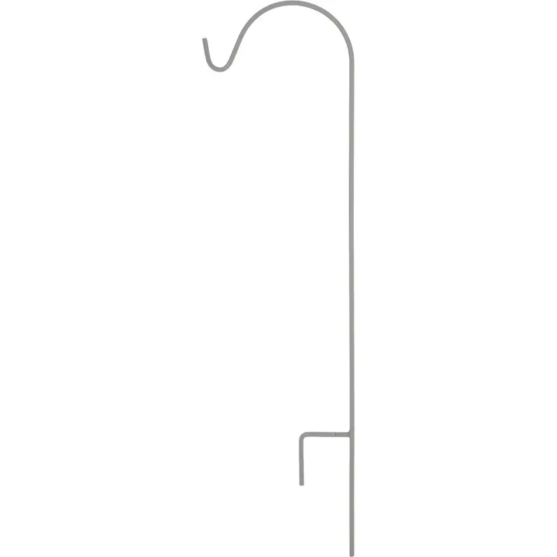 Urbangarden Slate-Finish Steel Shepherd Hook – 45-Inch Square Design 1