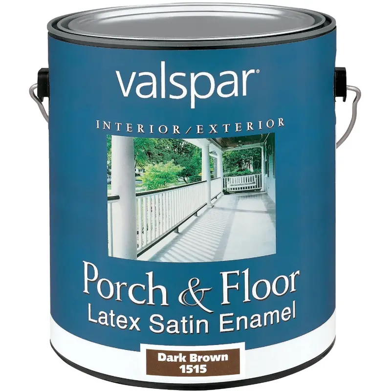 Valspar 1 Gal Dark Brown Satin Porch & Floor Enamel – Self-Priming Latex Paint 1