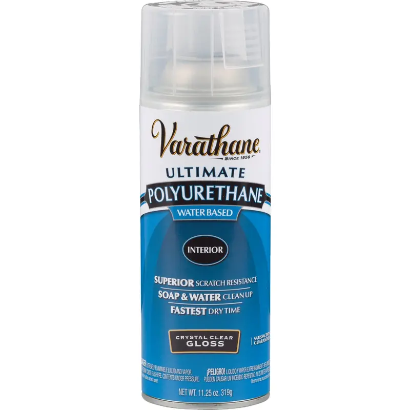 Varathane Gloss Clear Water-Based Interior Polyurethane Spray, 11.25 Oz 1