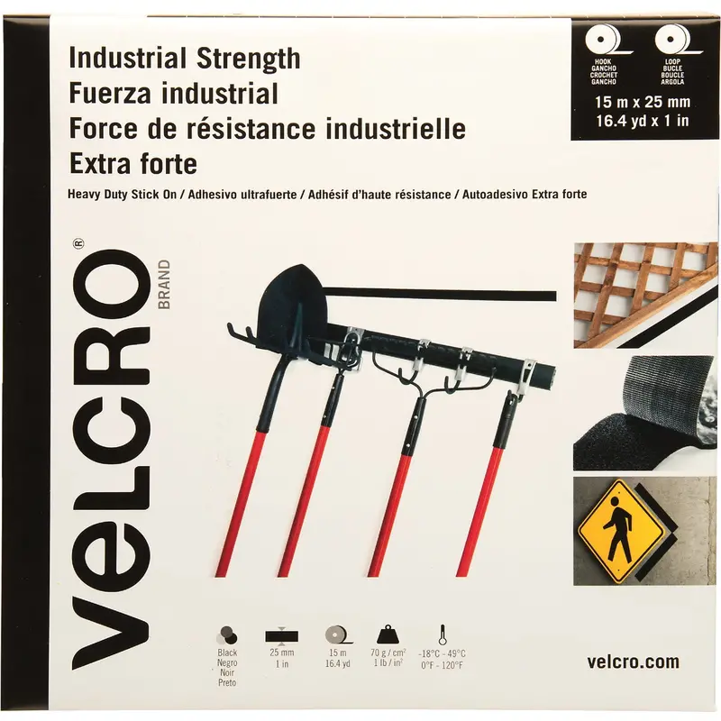 Velcro Brand Industrial Strength Hook And Loop Tape – 1-Inch X 49-Foot Black Roll 1