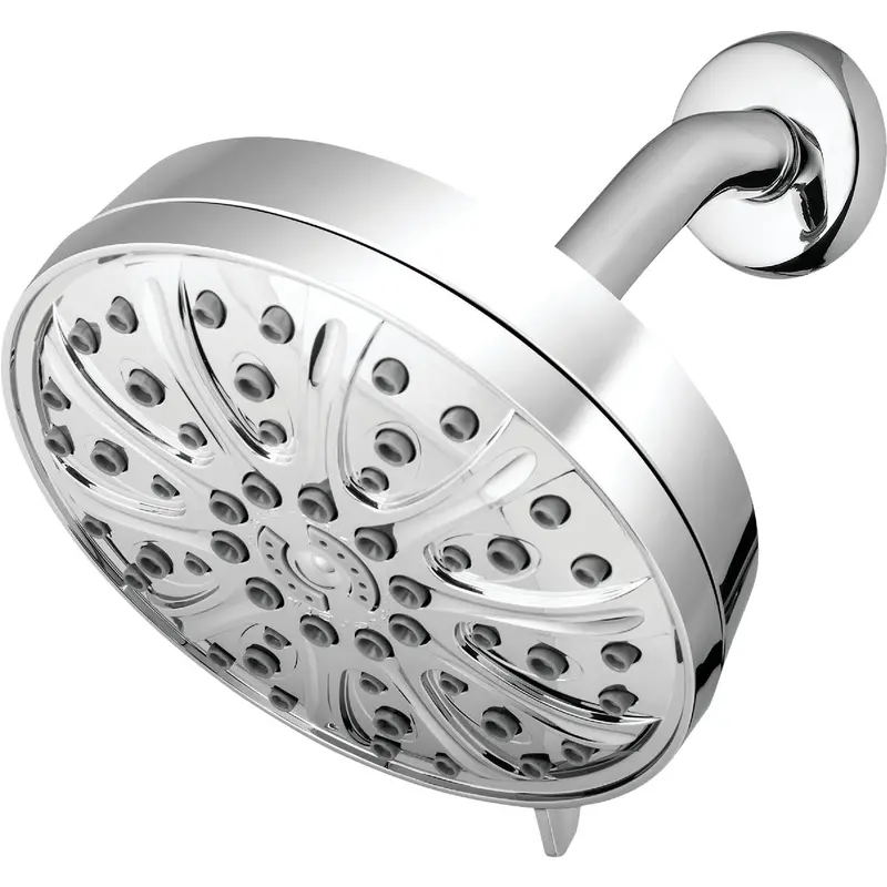 Waterpik Chrome Fixed Rain Showerhead With Powerpulse Massage – 6 Spray Modes, 1.8 Gpm 1