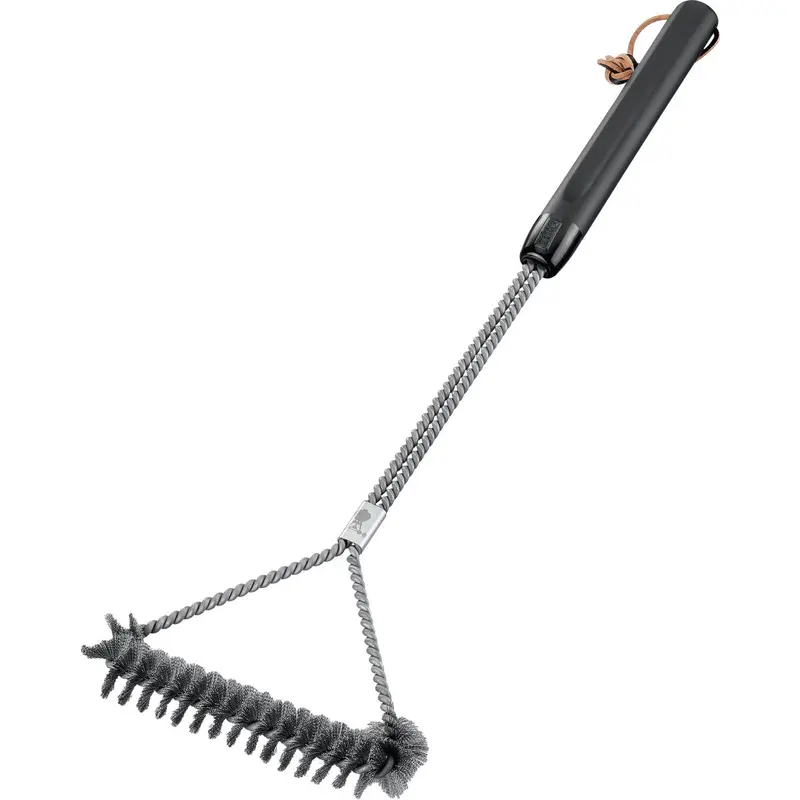 Weber Stainless Steel Grill Brush – 21" Handle With 3" Bristle Width, Heavy-Duty Cleaning Tool 1