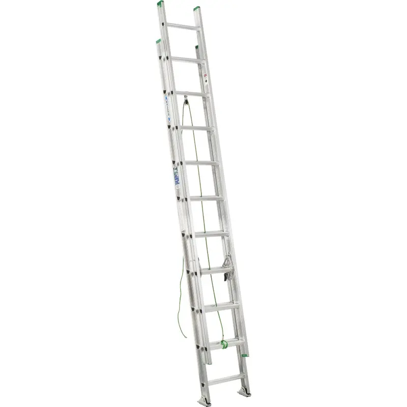 Werner Aluminum Extension Ladder – 20-Foot, 225-Lb Capacity, Type Ii Duty Rating 1