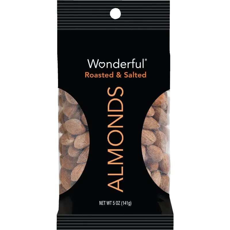 Wonderful Roasted & Salted Almonds – 5-Ounce Resealable Pack 1