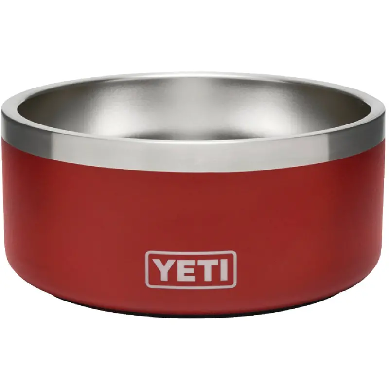 Yeti Boomer 4 Stainless Steel Dog Bowl – Round, 4-Cup Capacity, Brick Red 1