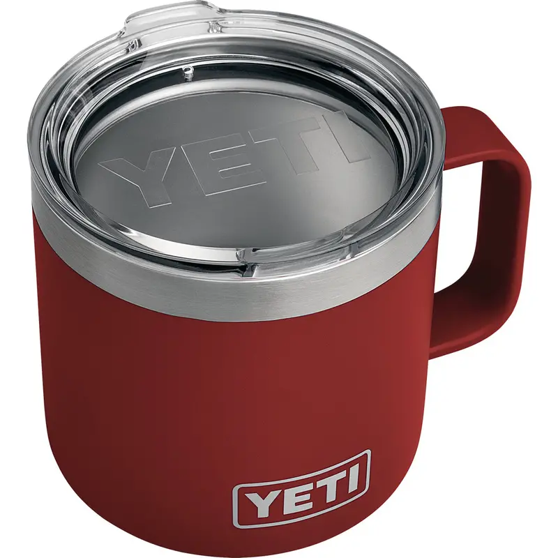 Yeti Rambler 14 Oz Insulated Stainless Steel Mug – Brick Red Vacuum-Sealed Tumbler 1